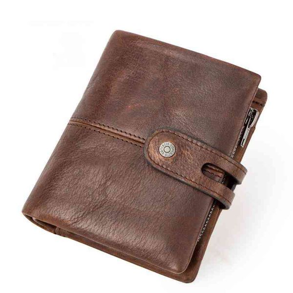 

rfid anti theft brush genuine wallets leather wholesale handmade men's luxury mens bags cowhide credit card designer european purses fo, Red;black