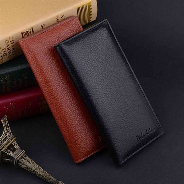 

fashion mens high end bifold leather multi holder checkbook purse long wallet clutch wallets, Red;black