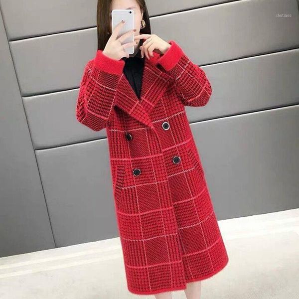 

women winter long light trench coat warm lapel female windbreaker sleeve lady casual 4xl women's wool & blends, Black