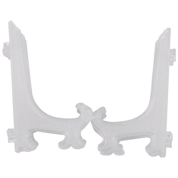 

kitchen storage & organization 12pcs/set clear plastic easels plate holders display dish rack picture frame po book pedestal holder stand st
