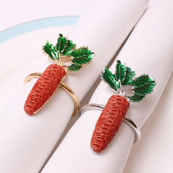 

10pcs/lot metal dripping oil carrot napkin buckle, ring, tissue ring rings
