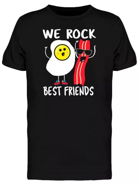 

friends egg and bacon men's tee -image by shutterstock, White;black