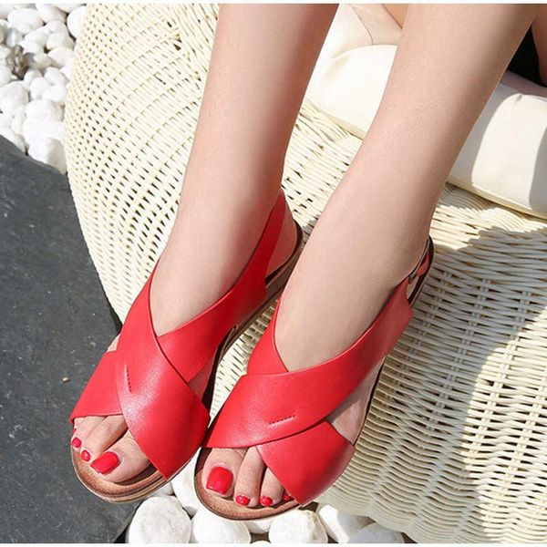 

slippers women wedge sandals pu buckle strap flats platform shoes woman open toe vintage ladies beach fashion female summer, Black
