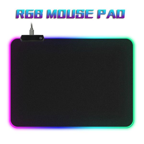 

mouse pads & wrist rests rgb mousepad gaming pad large gamer big super size xxl game keyboard mause mat led natural rubber for computer