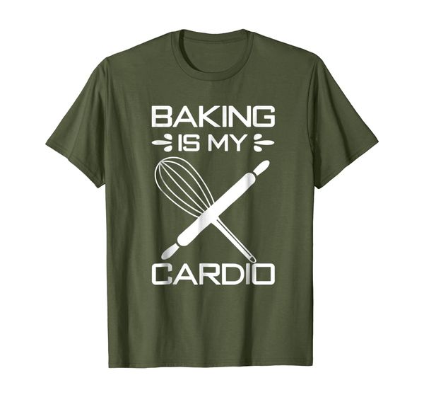 

baking is my cardio t-shirt funny baker cute gift idea, White;black