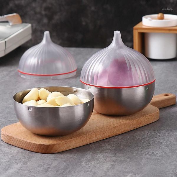 

storage bottles & jars onion shape garlic sealed box steel plastic containers for food preservation crisper with lids fresh kitchen