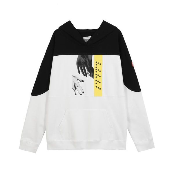 

men's hoodies & sweatshirts 22ss splicing color contrast cavempt men women eu size 100% cotton sweatshirt punk autumn winter haikyuu, Black