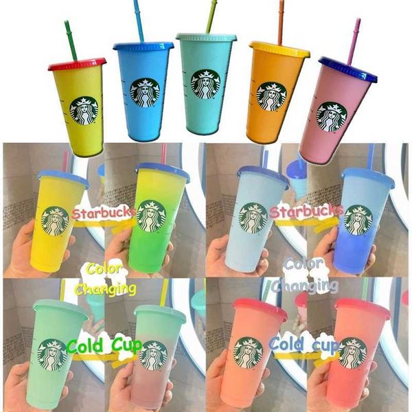 

ready stockstarbucks color changing confetti reusable plastic tumbler with lid and straw cold cup reusable starbucks color changing cold
