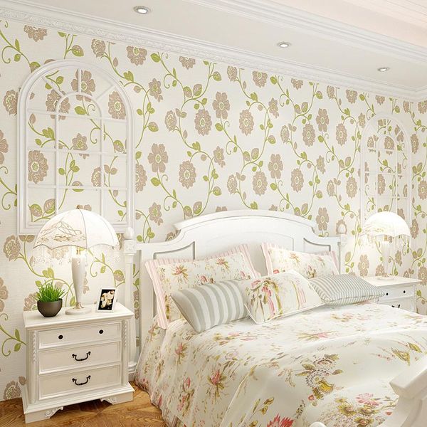 

wallpapers 3d pastoral wallpaper simple modern non-woven bedroom living room children's tv background