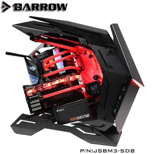 

barrow acrylic board as water channel use for jonsbo mod-3 computer case both cpu and gpu block rgb 5v 3pin waterway fans & coolings