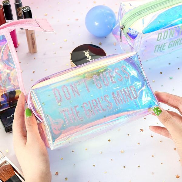 

pencil bags laser transparent portable large capacity product storage bag pen