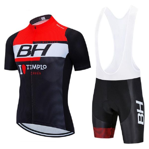 

cycling jersey set men short sleeve suit mtb clothing polyester breathable mujer pro team bike wear ropa ciclismo racing sets, Black;blue