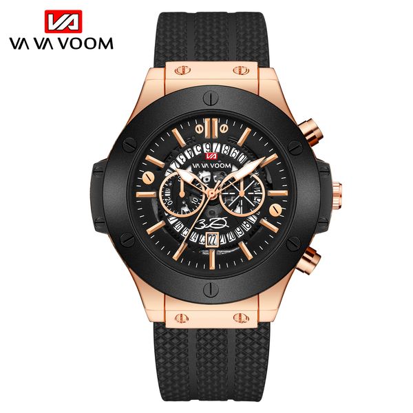 2021 Men's Watch top Top Luxury Sports Silicone Strap Japanese Movement Calendário Quartzo Waterproof Watches Relogio Masculino