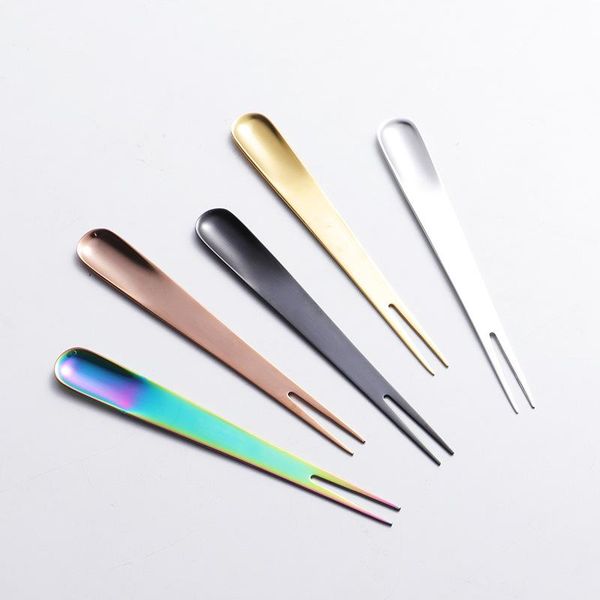 

forks 5 pcs stainless steel dual-purpose fruit fork spoon tableware kitchen