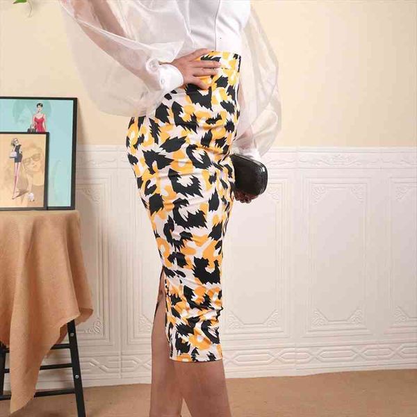 

print party high waist women skirt vintage bocydon slim office elegant classy female african event summer jupes, Black