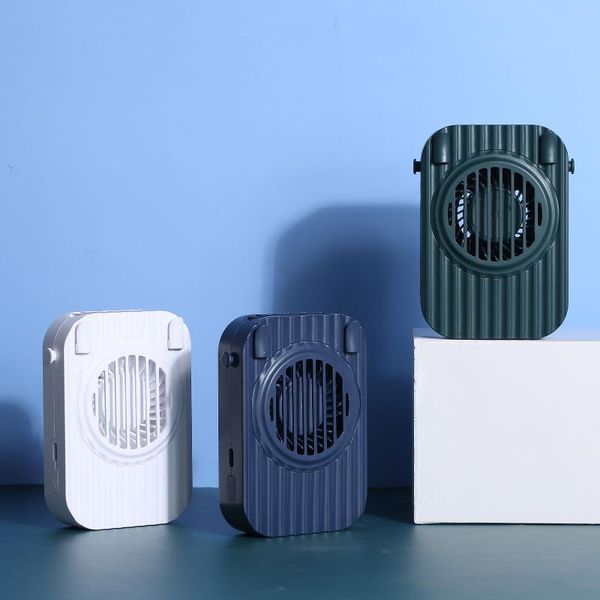 

electric fans 2021 ultra-quiet portable neck fan mini leafless rechargeable