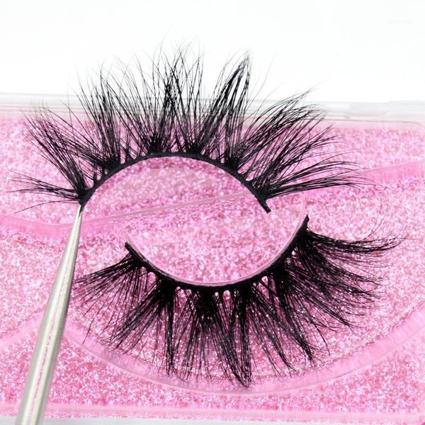 

visoluxury 5d mink hair false eyelashes wispy cross fluffy lashes extension tools makeup handmade k221