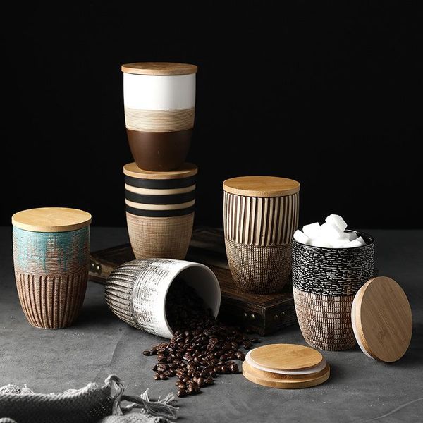 

handmade ceramic tea container sealed canister vintage household kitchen storage bottles sugar dry jar & jars