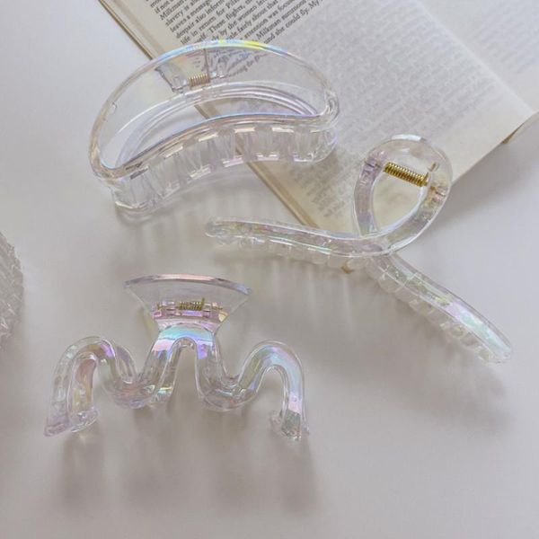 

hair clips & barrettes elegant claw geometric colorful vintage for women accessories 2021, Golden;silver