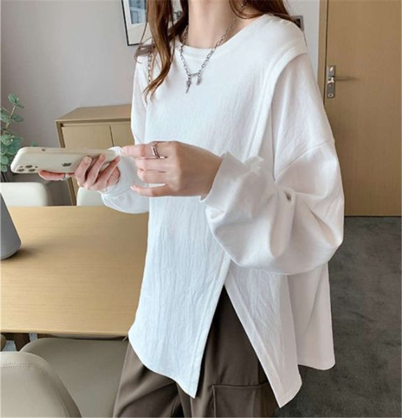 

sweater lazy style loose temperament color casual, Black