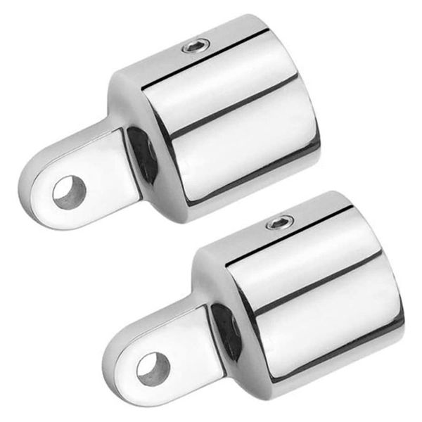 

-2pcs cap fitting boat marine hardware stainless steel external eye end kayak canoe cover fits 7/8 in od round tubing rafts/inflatable b
