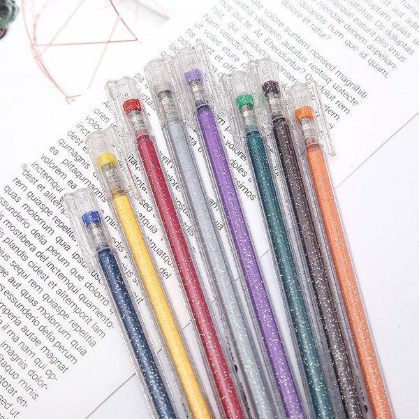 

gel pens pen set discoloration flash golden highlighter boxed student school supplies painting cute stationery