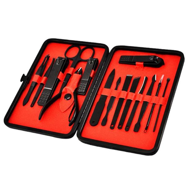 

nail art kits 15pcs/set stainless steel clipper cutter scissors tweezers pedicure manicure tools