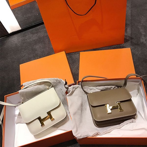 

2020 new h-button kangkang versatile bean curd single shoulder slant span square leather small ck female bag stewardess