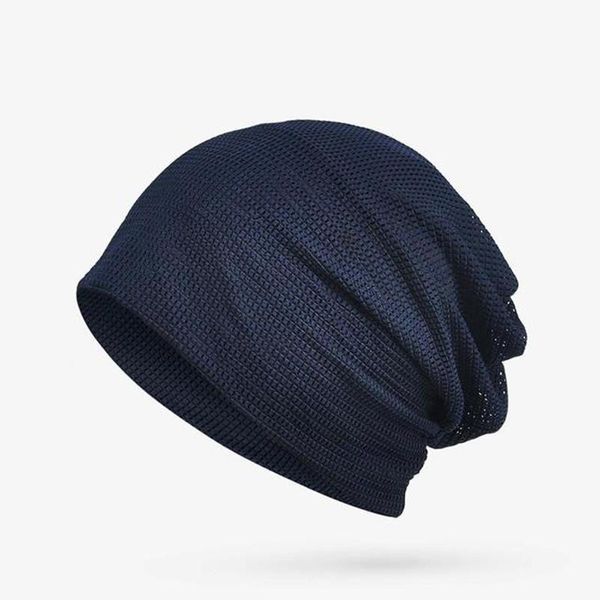 

beanies summer beanie hat women men sun protection solid mesh breathable turban headwear baggy cap headwrap hariband bonnet gorro