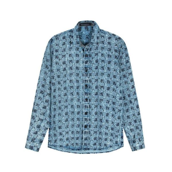 

men's casual shirts mens full sleeve shirt floral plaid printed loose button down single breasted daily wear turn-down collar, White;black