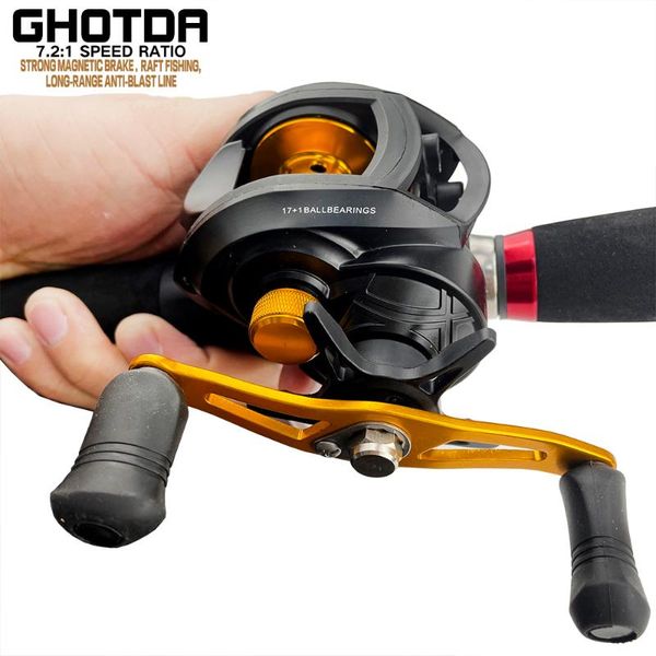 

fishing reel 7.2:1 gear ratio magnetic brake system 17+1bb baitcasting wheel reels
