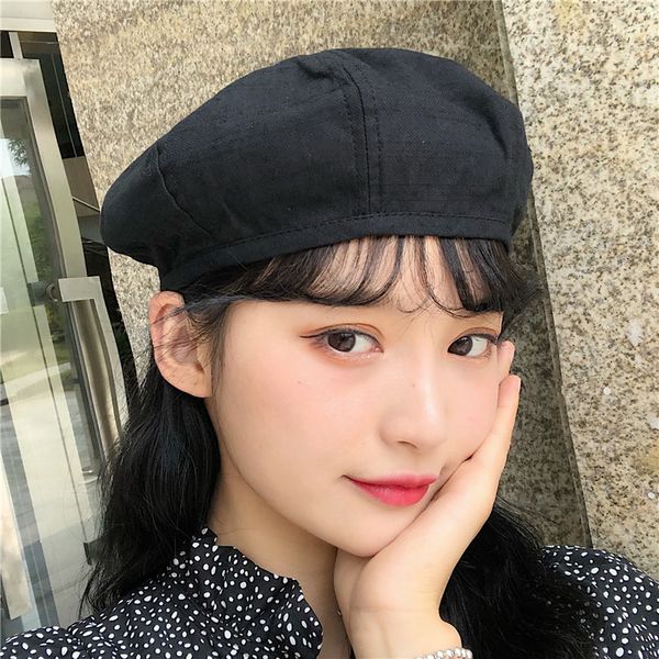 

octagonal hat women's version tweed artist bailey england versatile hat autumn and winter, Black;white