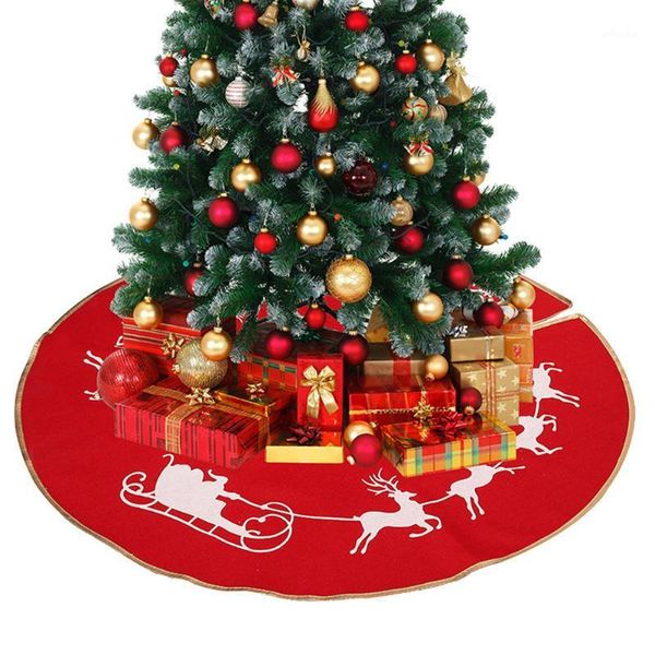 

christmas decorations creative tree skirts printed elk snow pattern skirt home office household party holiday festive decoration