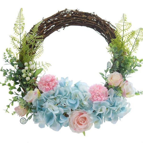 

novelty items artificial hydrangea rose flowers wreath spring summer for front door wall window wedding farmhouse home decor