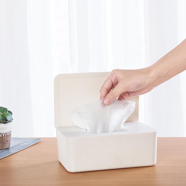 

tissue boxes & napkins wet wipes dispenser holder storage box case with lid dustproof for home office
