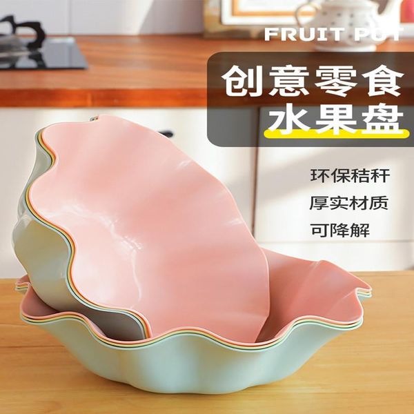 

dishes & plates home fruit plate multi-function candy tray thickened snack gifts creative special for bar and k tv