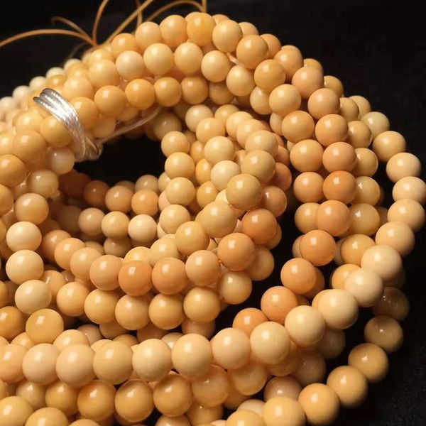 

hand string bracelet myanmar yellow live broadcast egg yolk bracelet playing with color changing jade accessories 108 round bead bracelet, Black