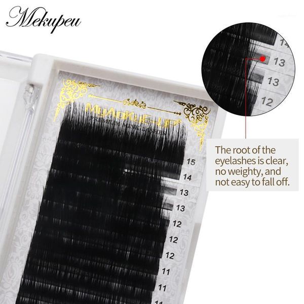 

individual lashes natural false eyelashes 16 rows 7-15mm mix size soft faux mink for eyelash extension1
