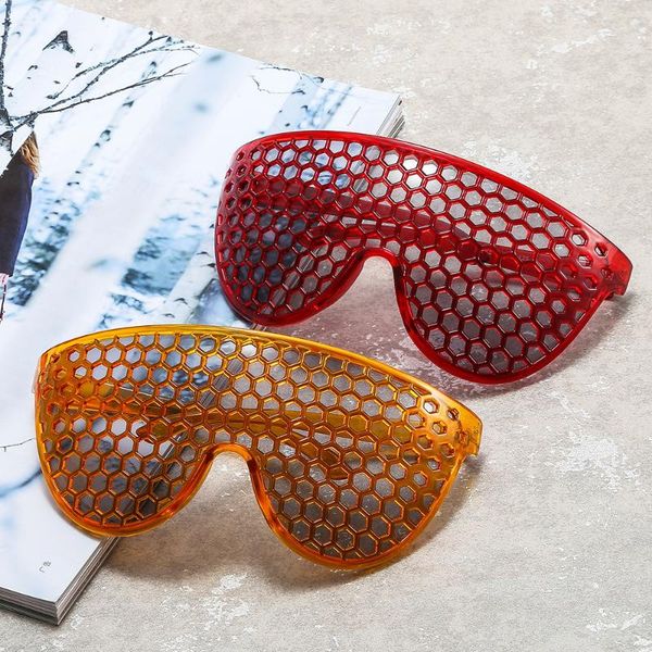 

sunglasses personality hollow out women men vintage mirror sun glasses catwalk street s eyewear one-piece oversized goggle, White;black