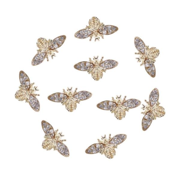 

nail drill & accessories 10pcs vintage decor creative 3d bee alloy charm art jewelry