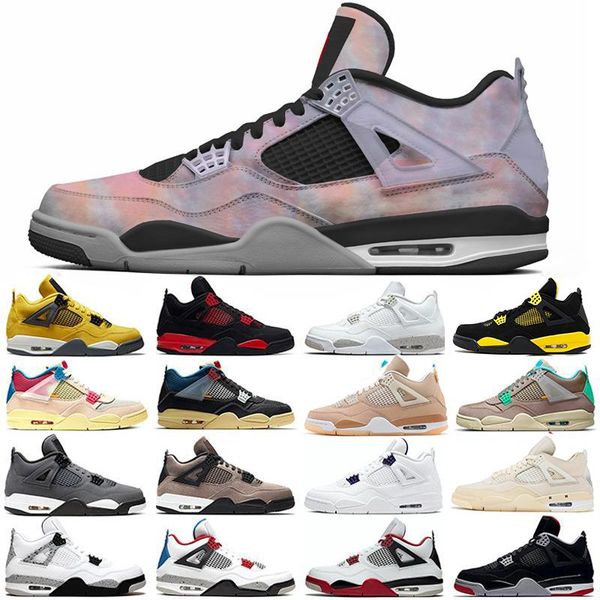 

basketball shoes 4 zen master lightning sail mens military blue womens shimmer red thunder guava ice neon 95 trainers large size, Black