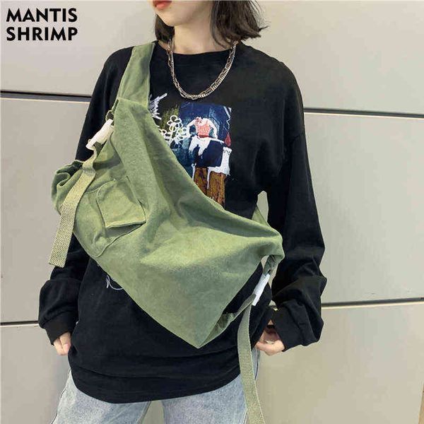 

shopping bags casual crossbody large capacity women designer fashion travel bag canvas shoulder solid color messenger 220307