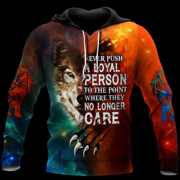 

men's hoodies & sweatshirts animal wolf 3d all over printed hoodie for men/women harajuku fashion retro hooded sweatshirt casual jacket, Black