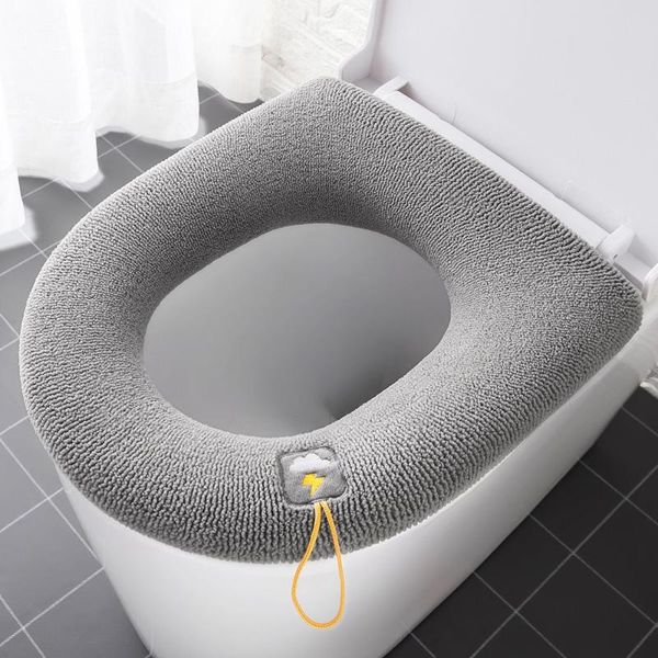 

toilet seat covers 2021 universal soft heated washable mat set for home decor closestool household cover toile warmer case