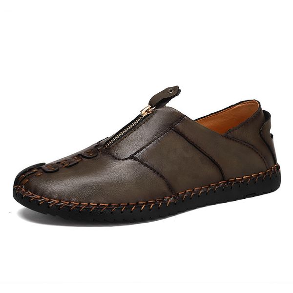 

dress shoes men's plus size 39-48 leather shoes, soft and comfortable shoes for men fp33, Black