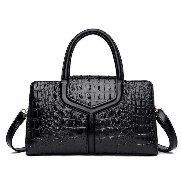 

fashion womens totes bag rend lady shoulder bag crocodile pattern design pu handbag hbp
