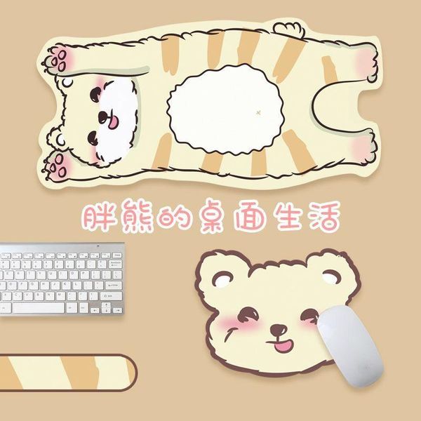 

mouse pads & wrist rests anime pad cute girl art ins style creative keyboard mat non-slip natural rubber, gaming cartoon