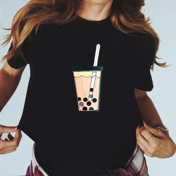 

boba fetshirts women brand shirt milk tea bubble cartoon tshirts cute t tees streetwear harajuku funny women's t-shirt, White