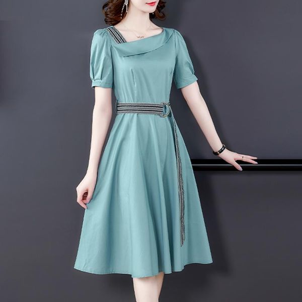 

casual dresses the dress simple, noble and elegant dress. summer of 2021 preppy style a-line ruffles square collar, Black;gray