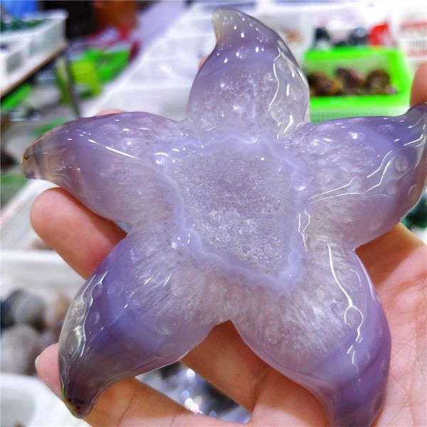 

decorative objects & figurines agate natural stone starfish handmade ornament craft quartz mineral collection jewelry creation aesthetic scu